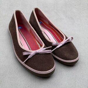 Keds Brown and Pink Flats